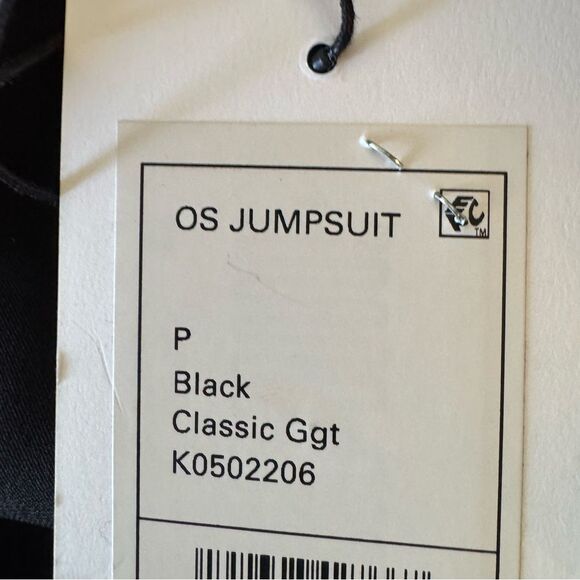 THEORY Classic Georgette Silk Off the Shoulder Black Jumpsuit Size P (00-0) - Picture 7 of 8